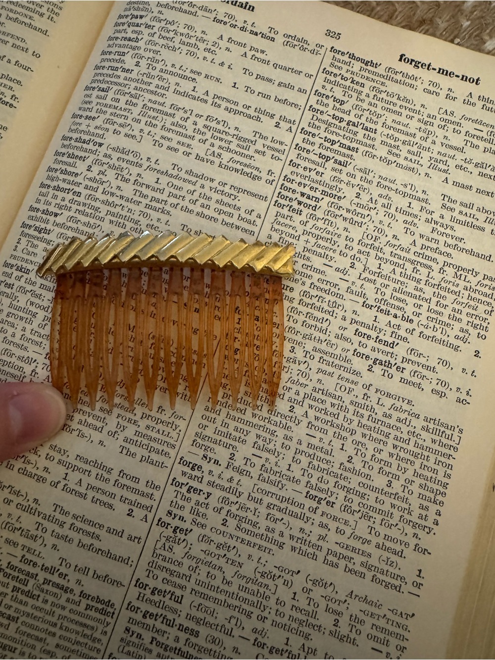 Vintage Gold Hair Comb